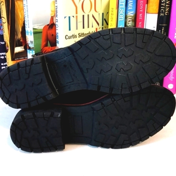 NAUTICA BLACK & RED LACE UP ANKLE BOOTS COMBAT MOTO BOOTS SIZE 5.5 NWOT - Picture 9 of 10